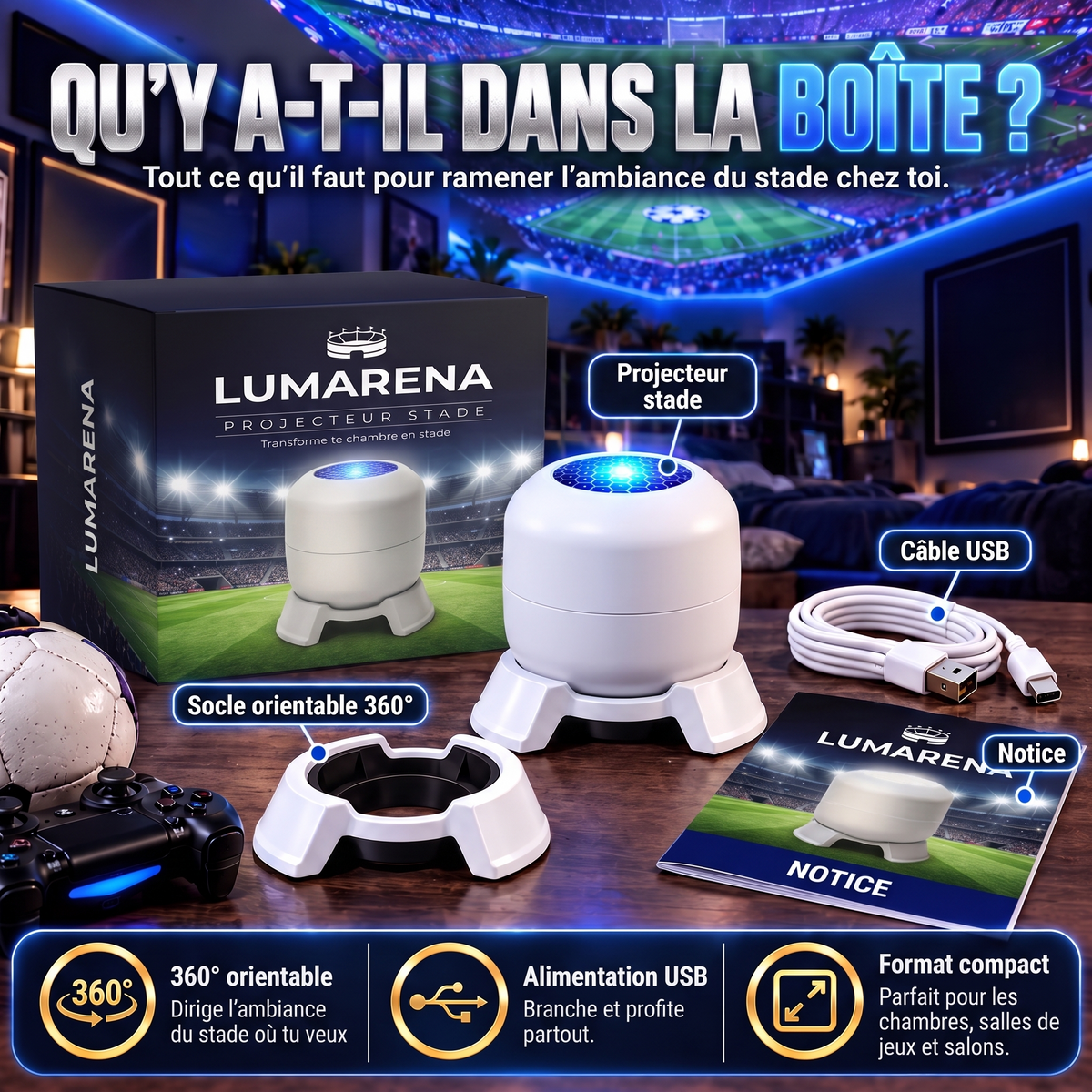 Lumarena - Projecteur stade